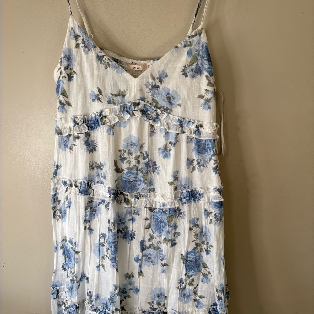 Mi Ami Blue and White Floral Dress